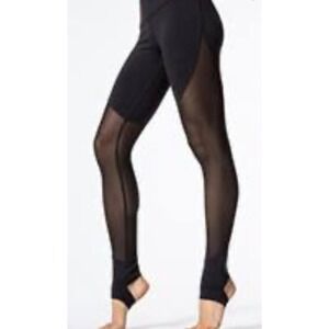 ALO Yoga Black Mesh Insert High Waist Leggings Size M Athletic Workout